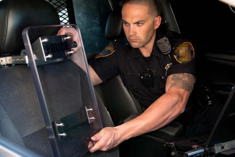 Clear Ballistic Shields Headrest Bracket